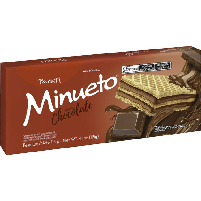 Biscoito Wafer Minueto Chocolate 115g