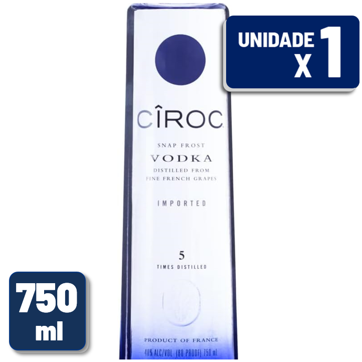 Vodka Ciroc Garrafa Vidro 750Ml