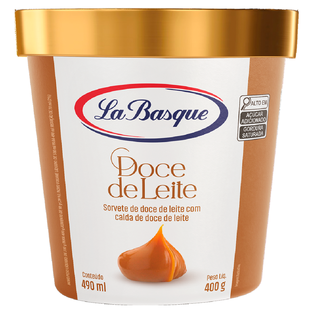 Sorvete Doce de Leite La Basque Premium Ice Cream Pote 490ml