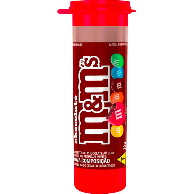 Confeitos Chocolate ao Leite Minis Tubo M&M's 30g