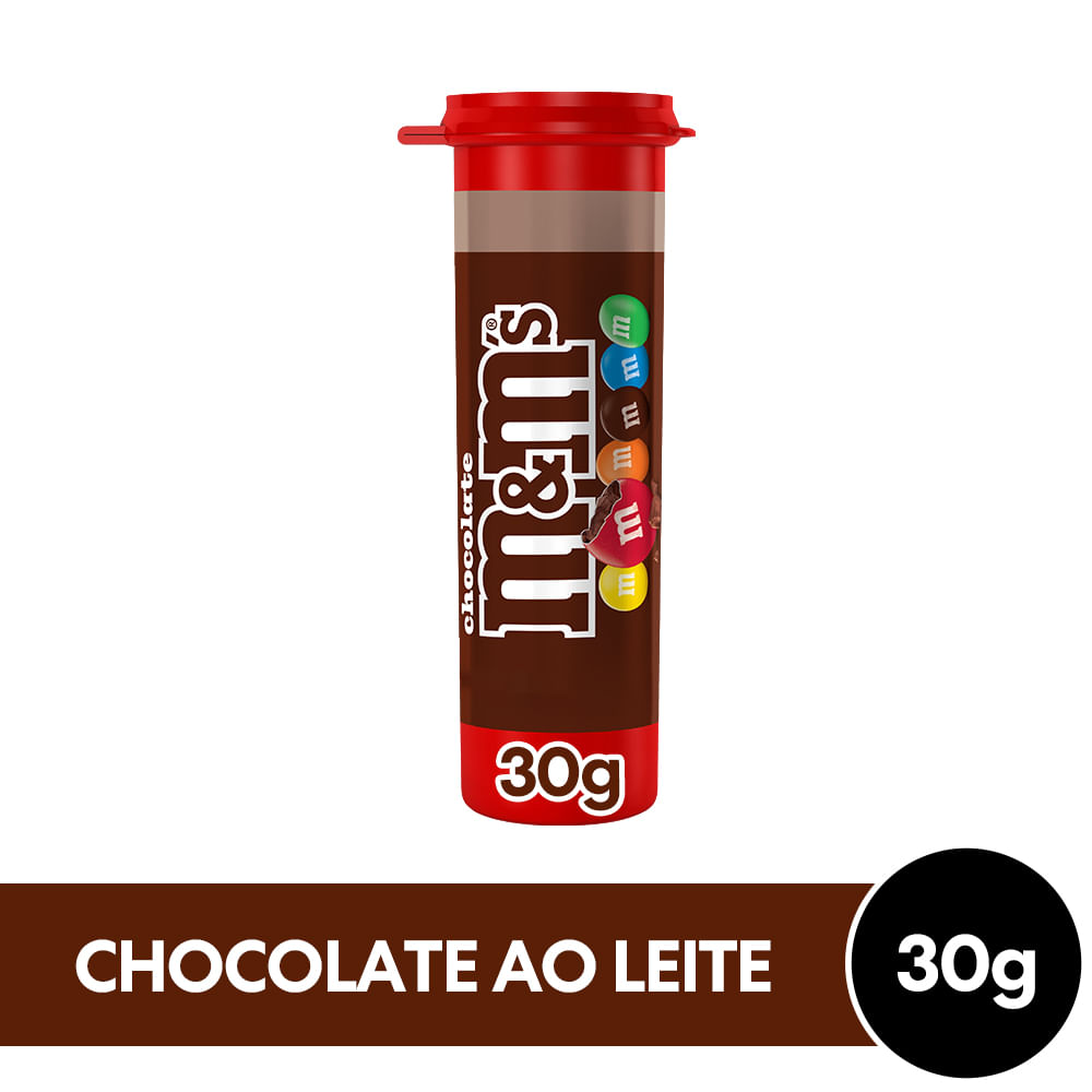 Confeitos Chocolate ao Leite Minis Tubo M&M's 30g