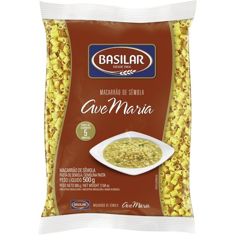 Macarrão de Semola Basilar Ave Maria 500g