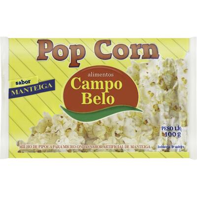 Milho de Pipoca para Micro-ondas Campo Belo Manteiga 100g