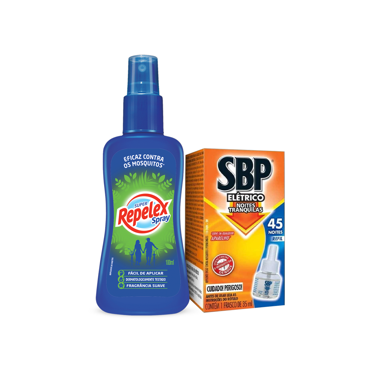 Kit Repelente Elétrico Líquido SBP 45 Noites Novo Aparelho com Refil + Repelex Repelente Family Care Spray 100ml