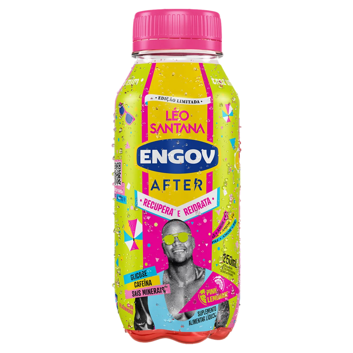 Suplemento Alimentar Líquido Pink Lemonade Léo Santana Engov After Frasco 250ml