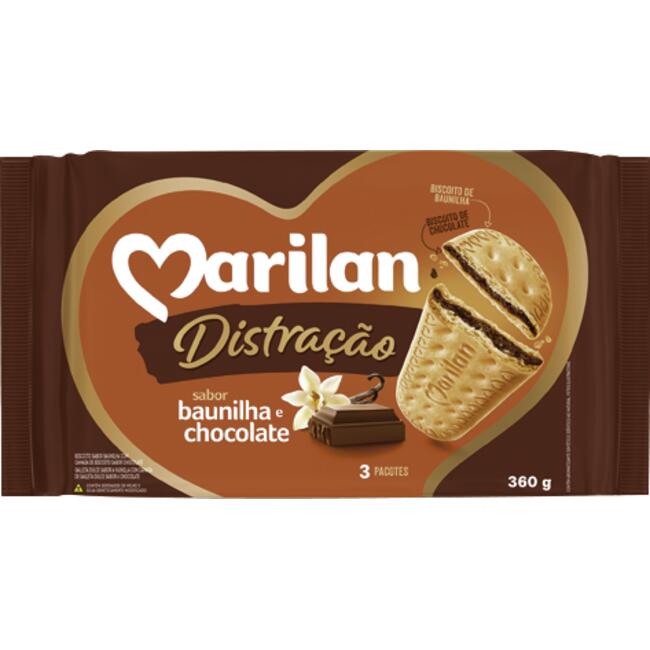 Biscoito Distração Marilan Chocolate 360g