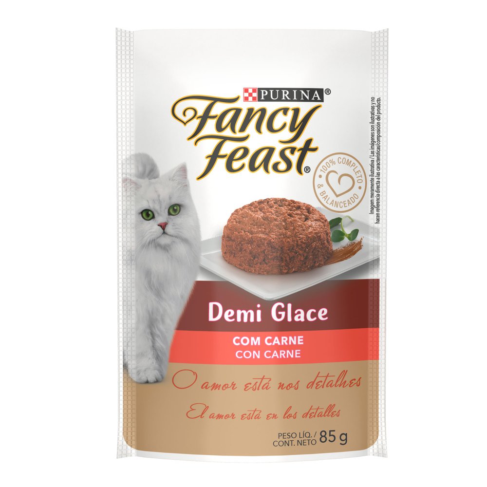 Ração Úmida FANCY FEAST DEMI GLACE Gatos Adultos Carne 85g