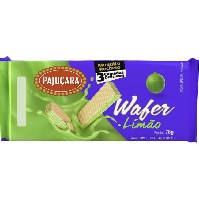 Biscoito Wafer Pajuçara Limão 78g