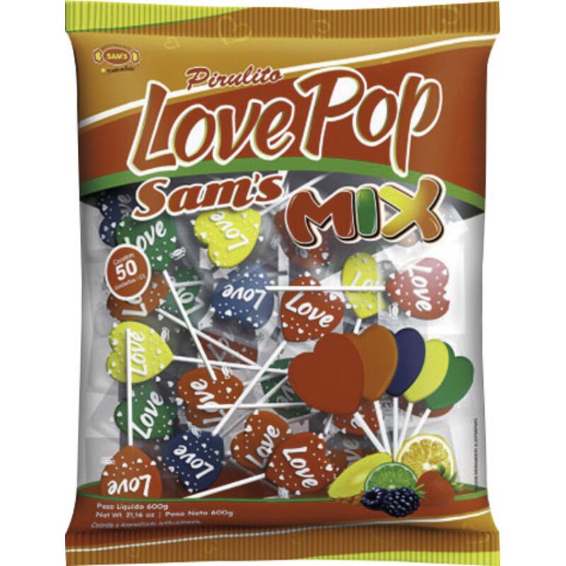 Pirulito Love Pop Sam's Mix 600g
