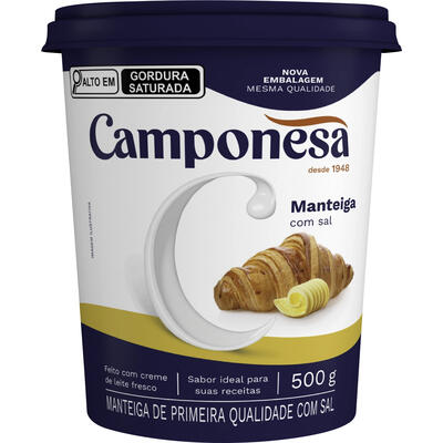 Manteiga Camponesa Com sal 500g