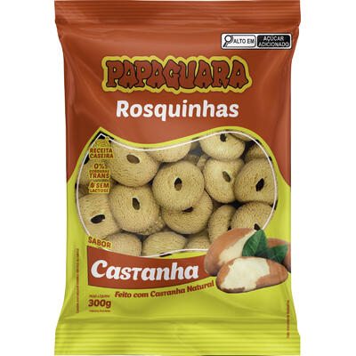 Biscoito Rosquinha Papaguara Castanha 300g