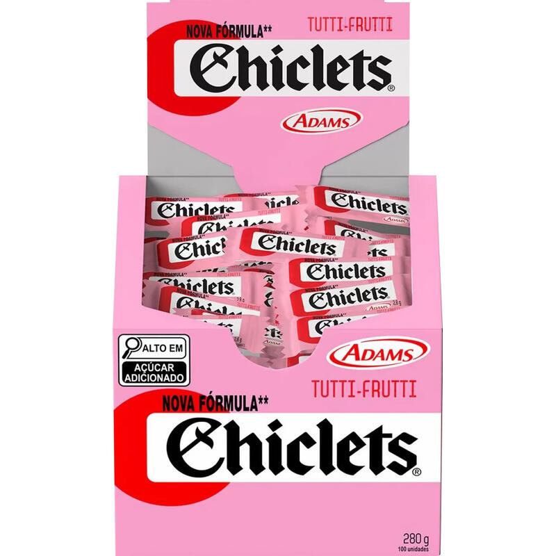 Chiclete Adams Chiclets Tutti-Frutti 100 un