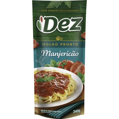 Molho de Tomate Dez + Manjericão 340g