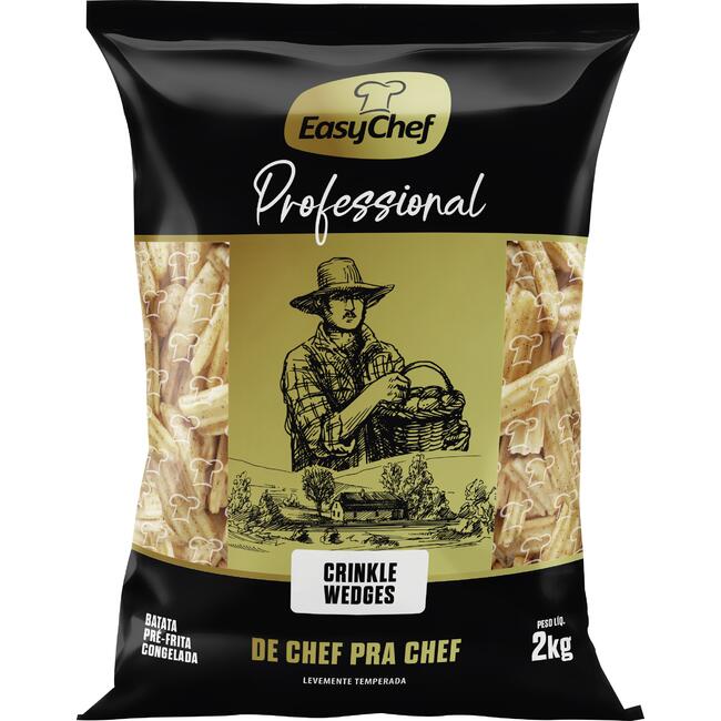 Batata Pré-Frita Easychef Congelada Crinkle Wedges 2kg