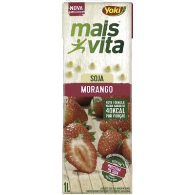 Alimento Mais Vita Yoki À Base de Soja Morango 1L