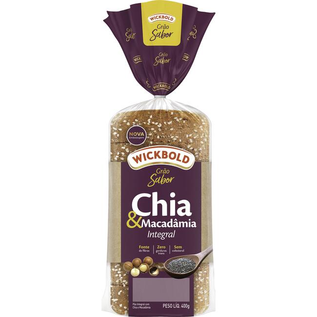 Pão Grão Sabor Wickbold Chia e Macadâmia 400g