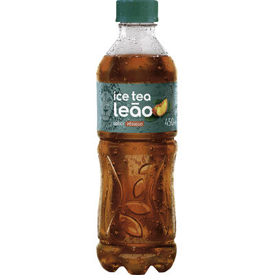 Chá Preto Ice Tea Pêssego Leão Garrafa 450ml