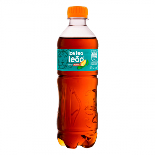 Chá Preto Ice Tea Pêssego Leão Garrafa 450ml