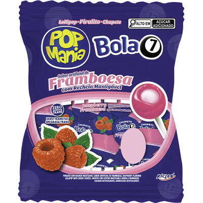 Pirulito Riclan Pop Mania Framboesa 500g