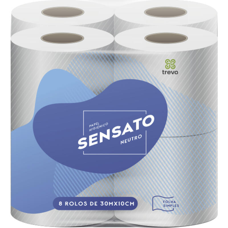 Papel Higiênico Sensato Folha Simples - 30m 4 rolos