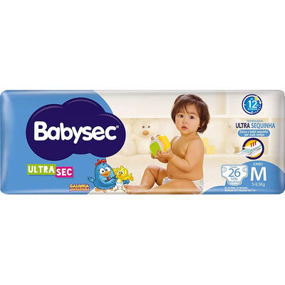 Fralda Descartável Babysec Ultra M 26un