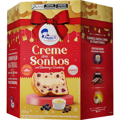 Panettone Panco Creme dos Sonhos com Blueberry 550g