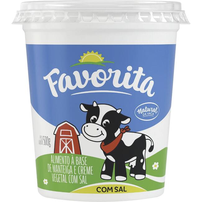 Manteiga e Creme Vegetal Favorita Com sal 500g