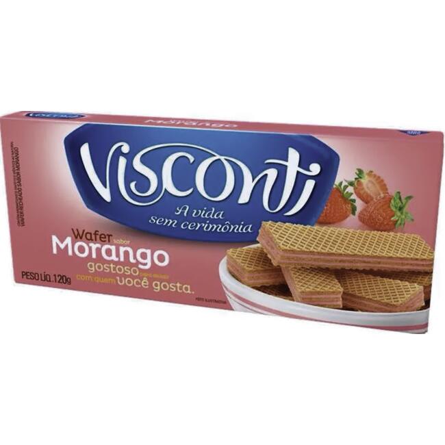 Biscoito Wafer Visconti Morango 120g