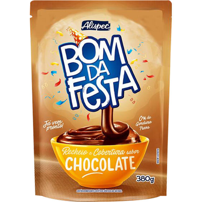 Recheio e Cobertura Bom da Festa Chocolate 380g