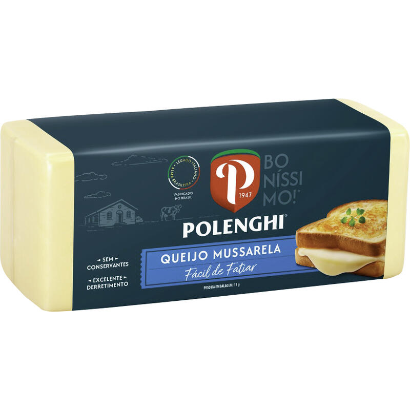 Queijo Mussarela Polenghi Preço por quilo na peça