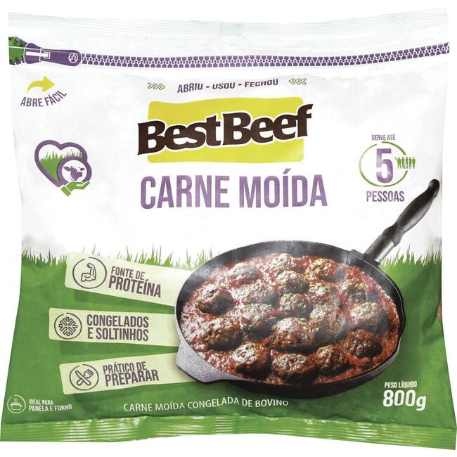 Carne Bovina Moída Best Beef Congelada 800g
