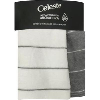 Pano de Chão Microfibra Celeste 50cmx80cm 2 un