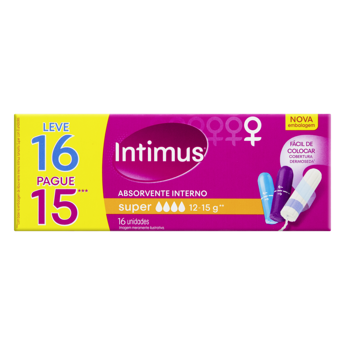 Absorvente Interno Intimus® Discreto Super - 16 un