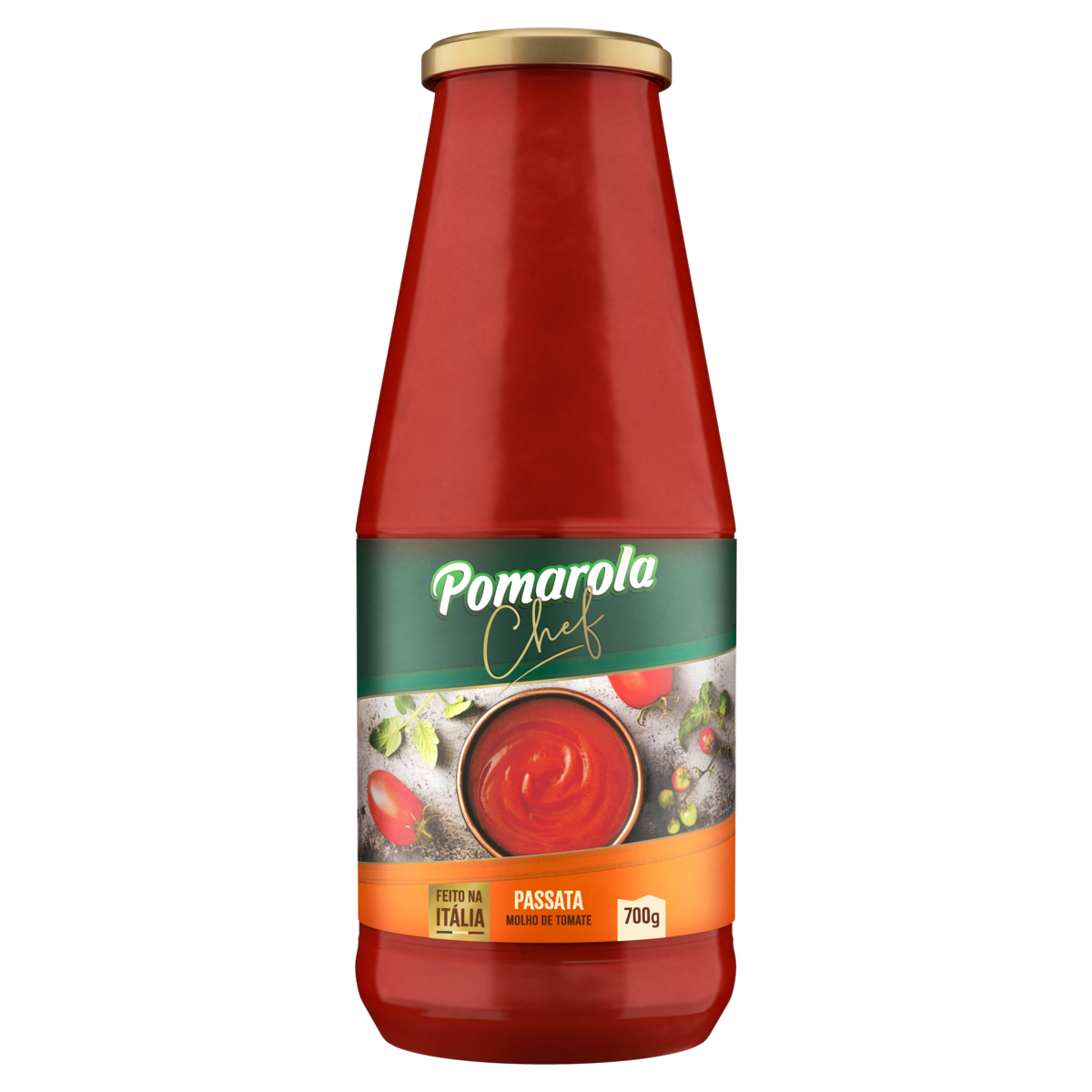Molho de Tomate Passata Pomarola Chef Vidro 700g