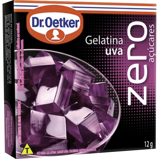 Pó para gelatina DR OETKER zero uva 12g