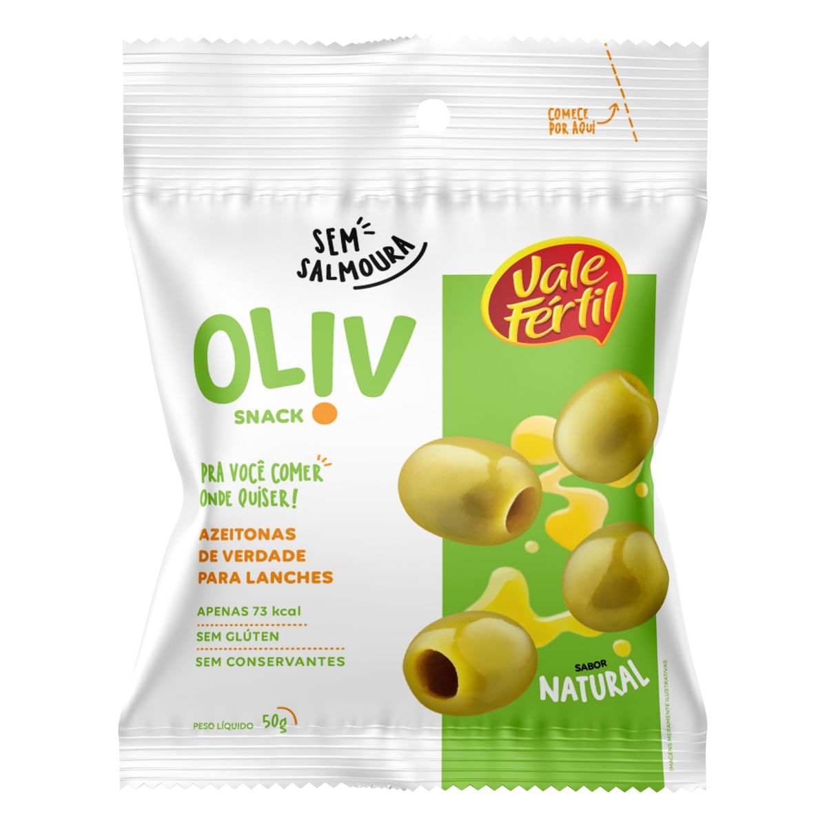 Snack VALE FÉRTIL Oliv Azeitonas Verdes 50g