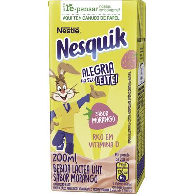 Bebida Láctea Nesquik Morango 200ml