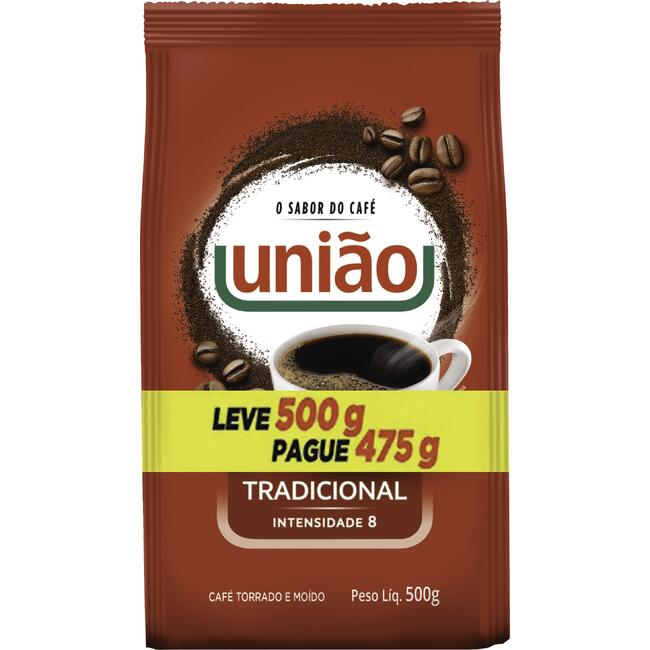 Café União Tradicional LV 500g PG 475g