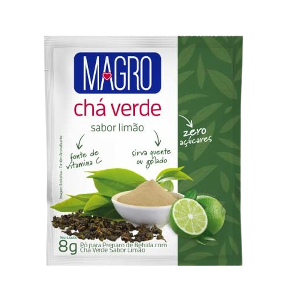 Chá-verde Magro 8g - Zero Açúcar - Limão