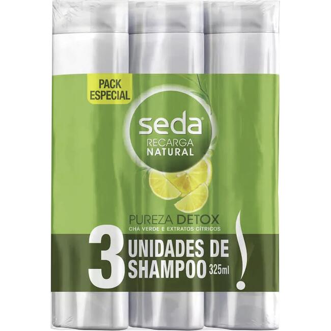 Kit Shampoo Seda Detox 3x325ml