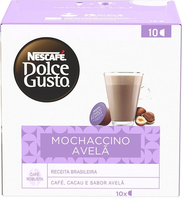 Achocolatado NESCAFE DOLCE GUSTO Mochaccino Avelã 10 Cápsulas 170g