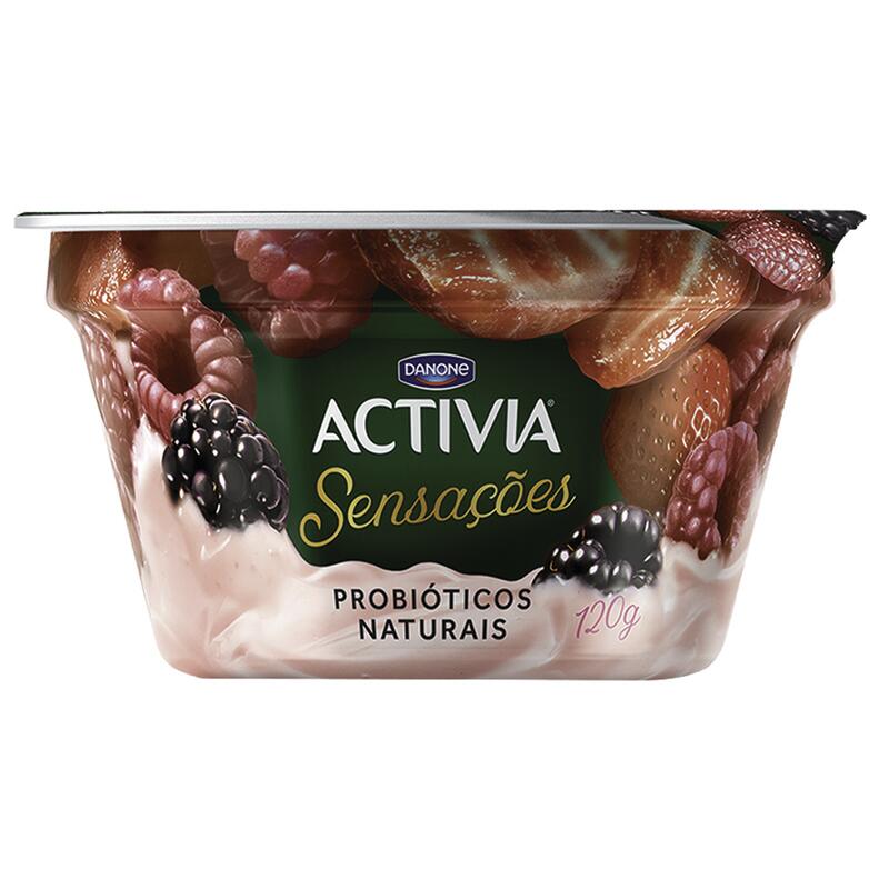 Leite Fermentado com Pedaços Activia Frutas Vermelhas 120g