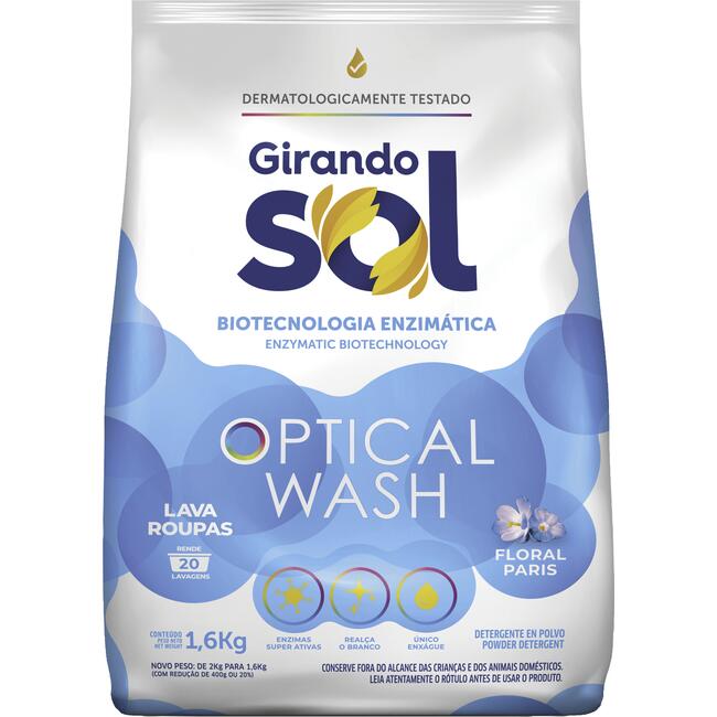 Lava Roupas em Pó Girando Sol Azul 1,6kg