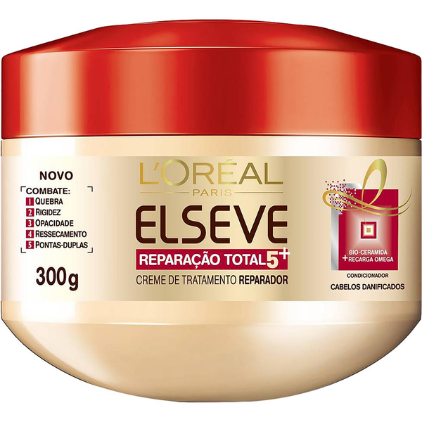 Creme de Tratamento LOréal Paris Elseve Reparação Total 5 - 300g