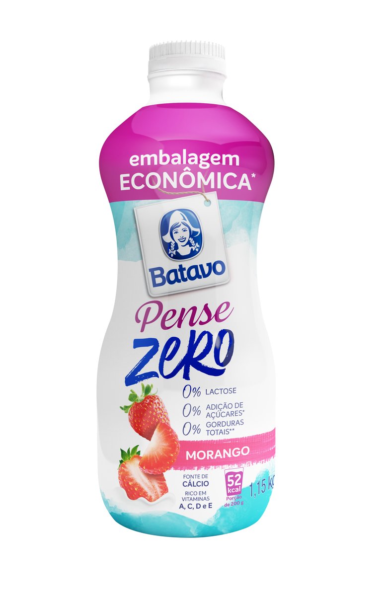 Iogurte Batavo Pense Zero Morango 1,15kg