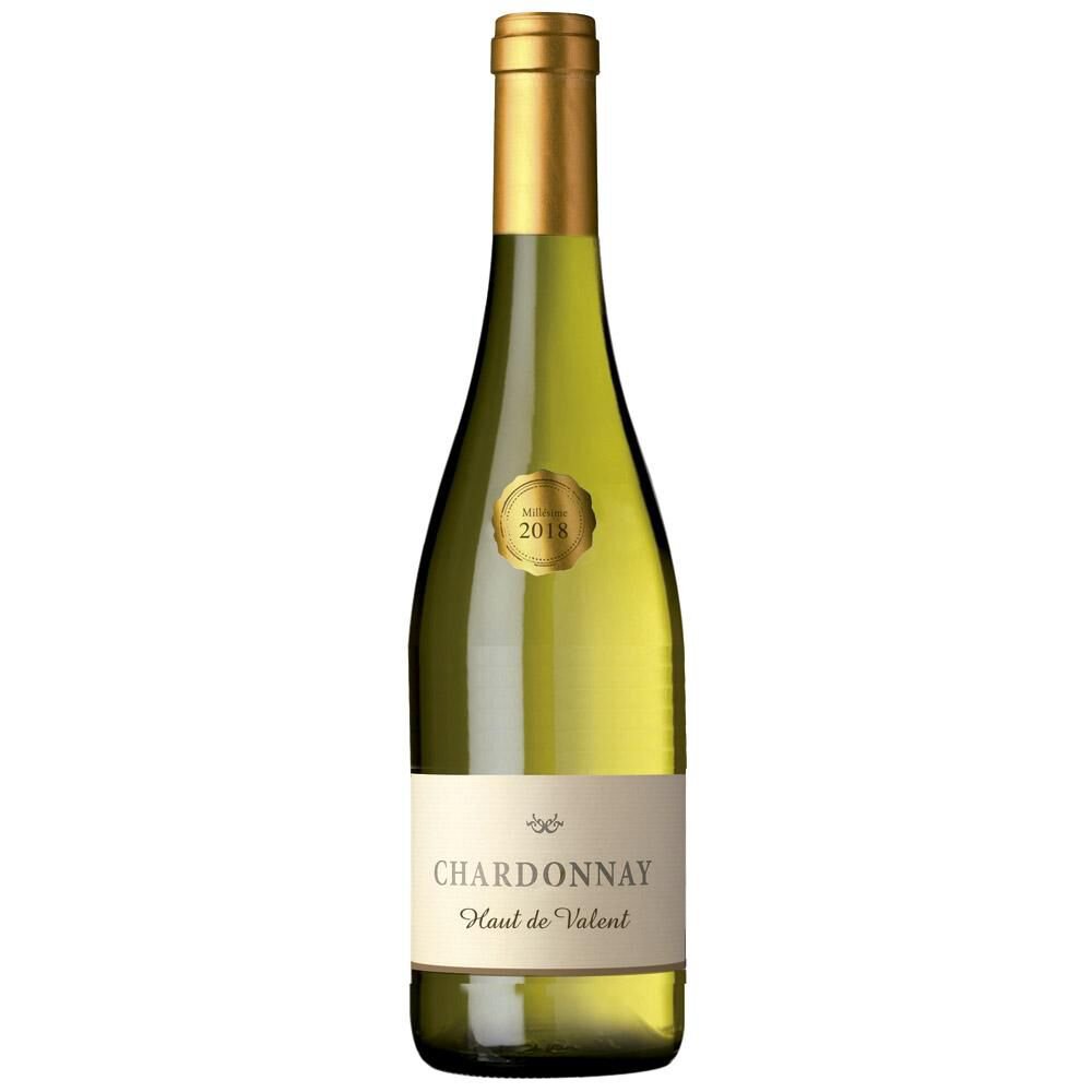 Vinho Branco Francês HAUT DE VALENT Chardonnay Pays d'OC 750ml