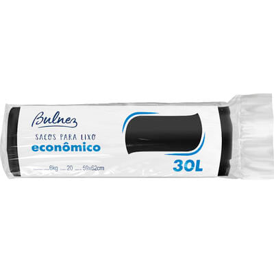 Saco de Lixo Bulnez Econômico 30L 20un
