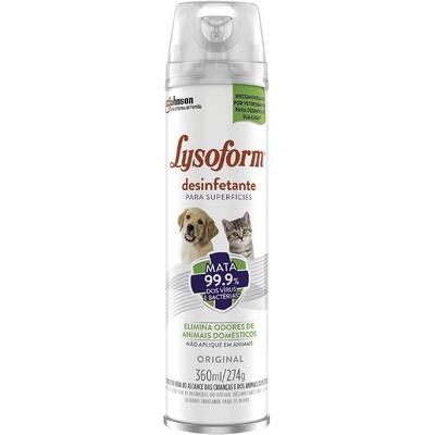 Desinfetante Aerossol Lysoform Original Pet 360ml