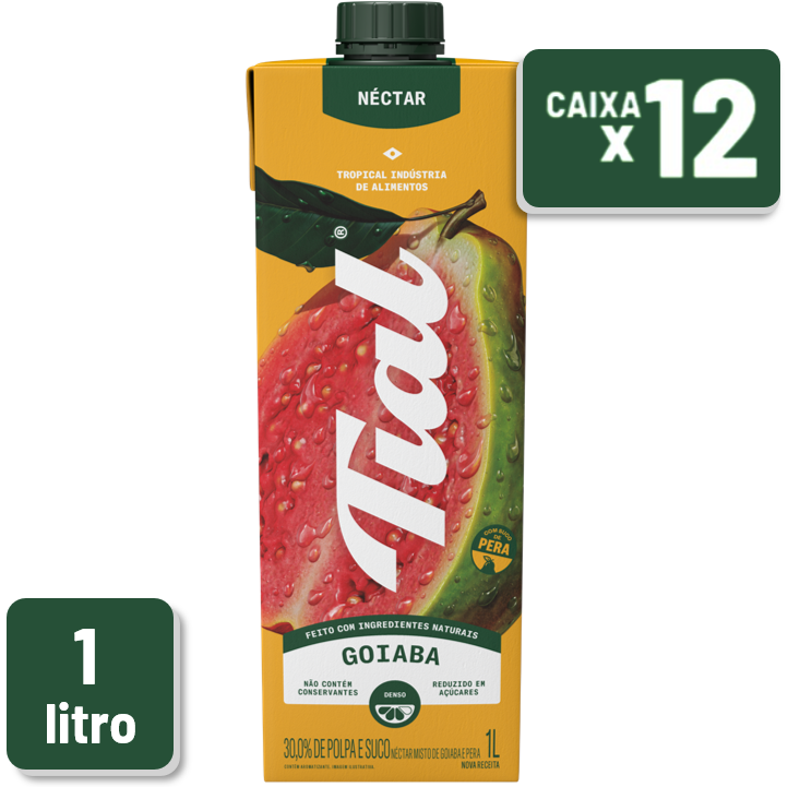 Néctar Tial Goiaba Tetra Pak 1L Caixa c/ 12 un