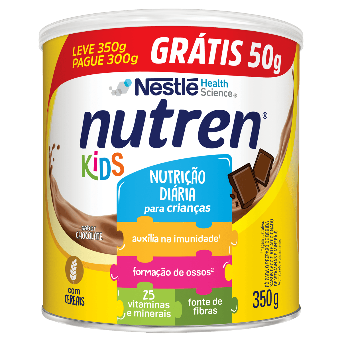 Complemento Alimentar NUTREN Kids Chocolate Leve 350g Pague 300g